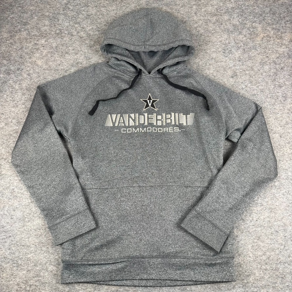 Champion Elite Vanderbilt Commodores Hoodie Pullover Gray Mens Small S
